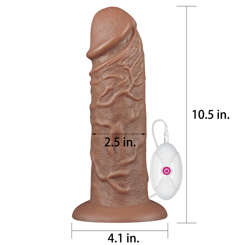 Lovetoy King Sized Realistic Chubby Dildo 10' Büyük Realistik Titreşimli Penis LV111120