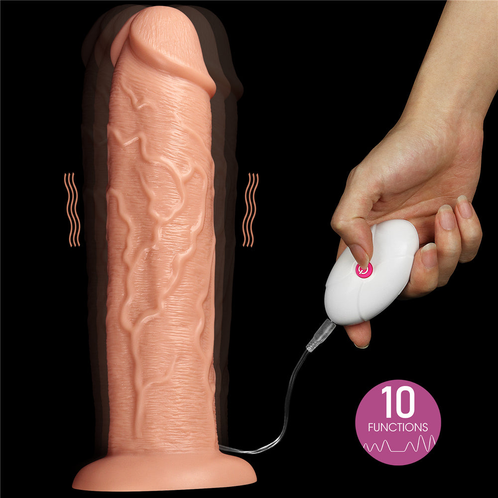 Lovetoy 11'' Realistic Long Vibrating Dildo 28 Cm Realistik Titreşimli Penis LV111121