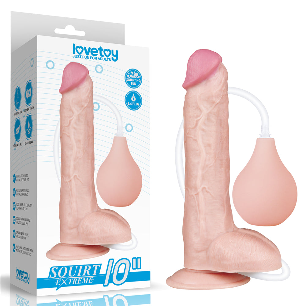 Lovetoy Squirt Extreme Dildo 25 Cm Boşalabilir Realistik Penis LV116022