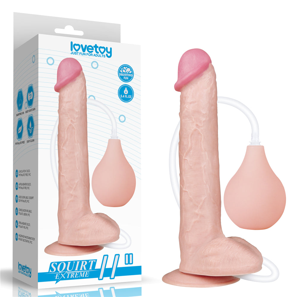 Lovetoy Squirt Extreme Dildo 28 Cm Boşalabilir Realistik Penis LV116023