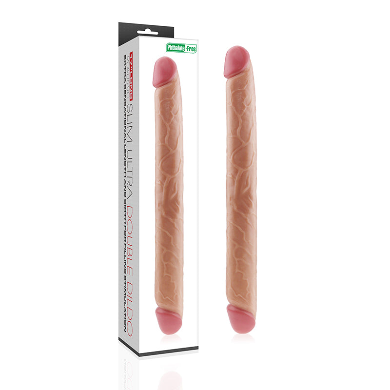 Lovetoy King Size Realistic Slim Ultra Double Dildo 45 cm Realistik Penis LV2213