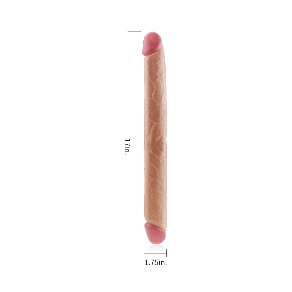 Lovetoy King Size Realistic Slim Ultra Double Dildo 45 cm Realistik Penis LV2213