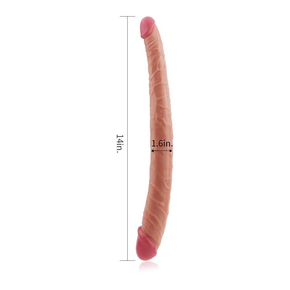 Lovetoy King Size Realistic Ladykiller Tapered Çift Taraflı 36 cm Realistik Penis LV2214