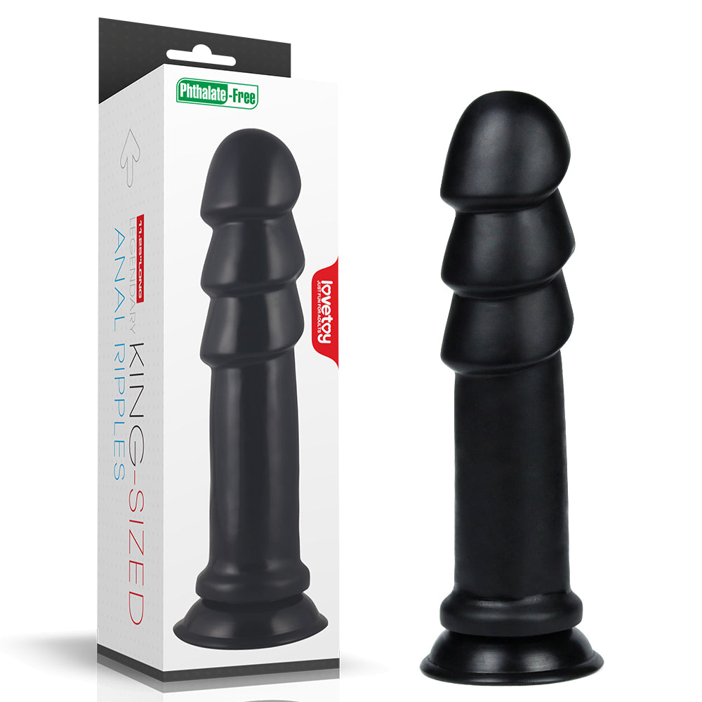 Lovetoy King Sized 28,5 cm Dalgalı Flexible Dev Anal Dildo