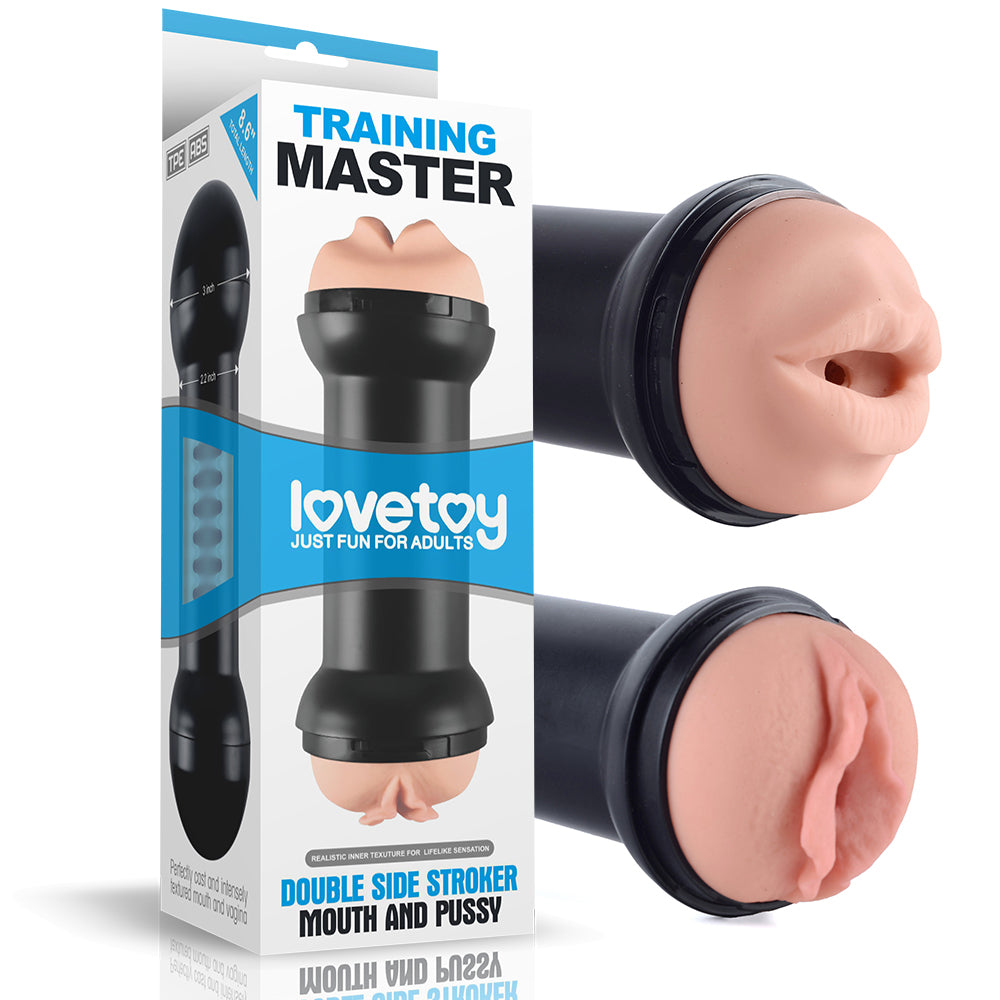 Lovetoy Training Master Double Side Stroker Mouth and Pussy Masturbator LV250002