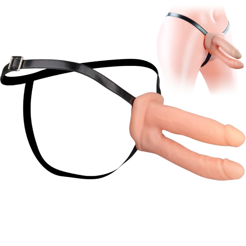 Lovetoy Unisex Hollow Strap On Belden Bağlamalı Çift Taraflı Kemerli Penis LV3005