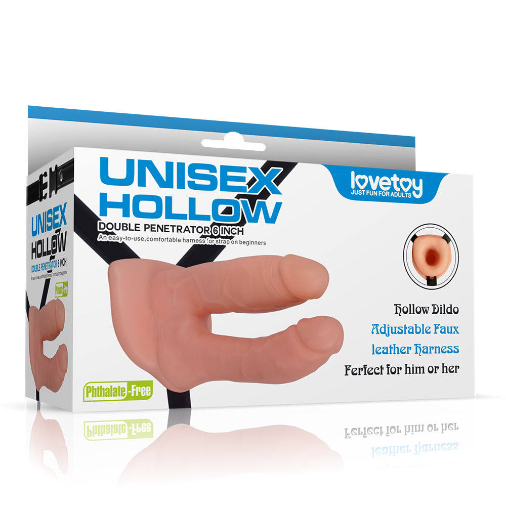 Lovetoy Unisex Hollow Strap On Belden Bağlamalı Çift Taraflı Kemerli Penis LV3005