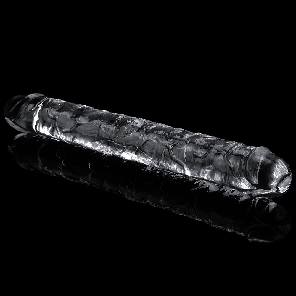 Lovetoy Flawless Clear 30 cm Double Dildo Çift Taraflı Penis LV310018
