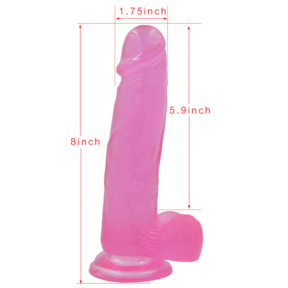 Lovetoy Jelly Studs Dildo Large 20 cm Jel Penis LV3100 Pink