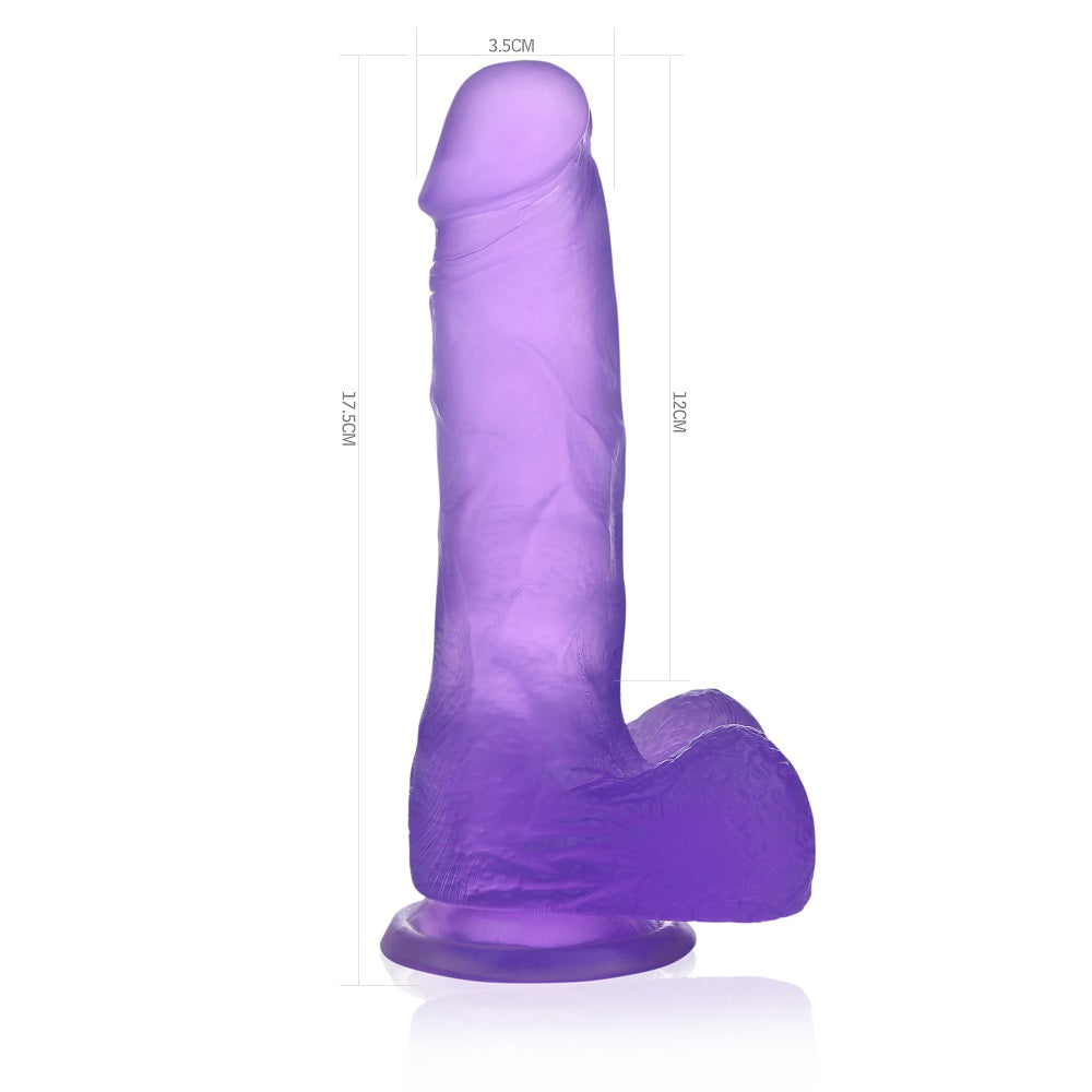 Lovetoy Jelly Studs Dildo Medium 17 cm Jel Penis LV3101 Purple