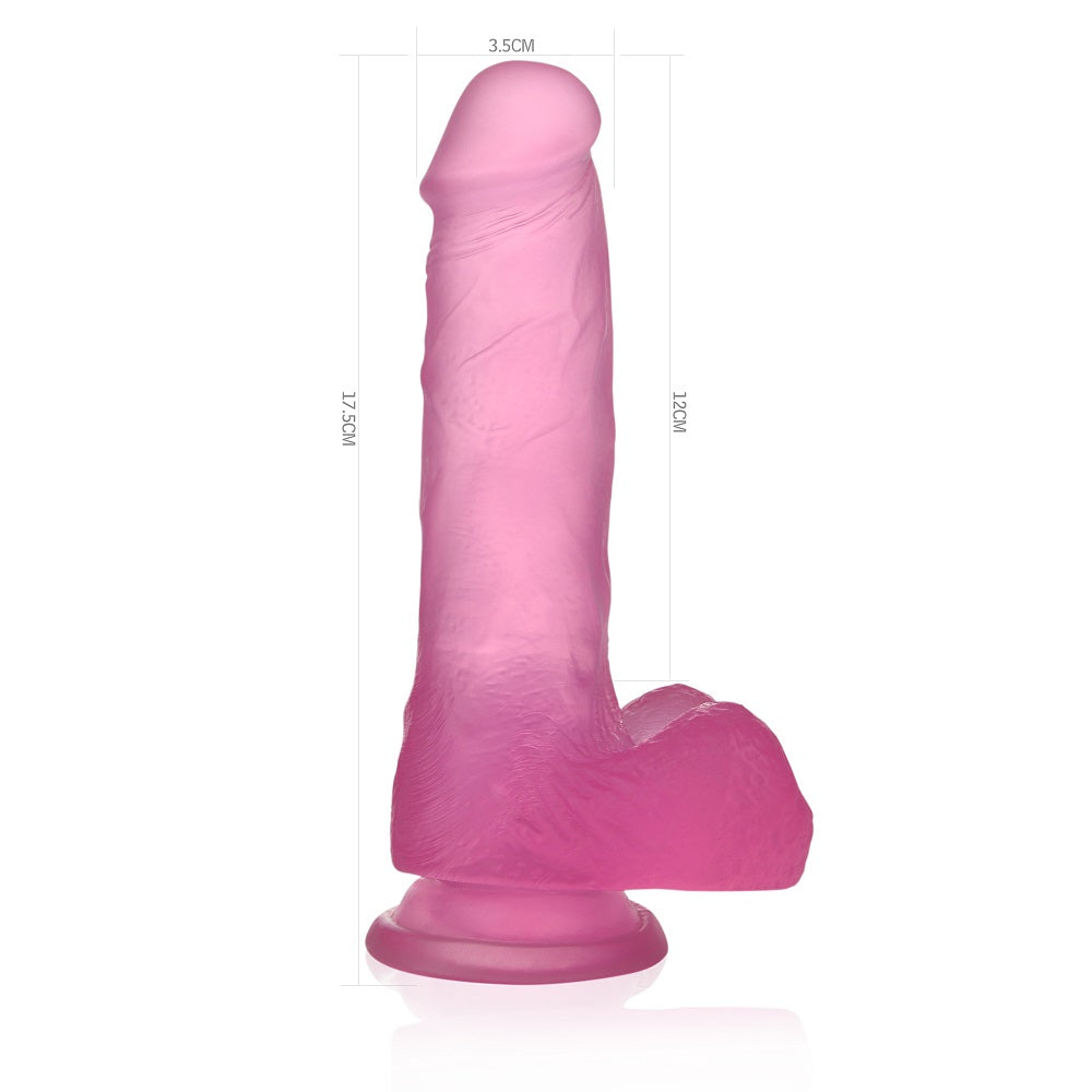 Lovetoy Jelly Studs Dildo Medium 17 cm Jel Penis LV3101 Pink