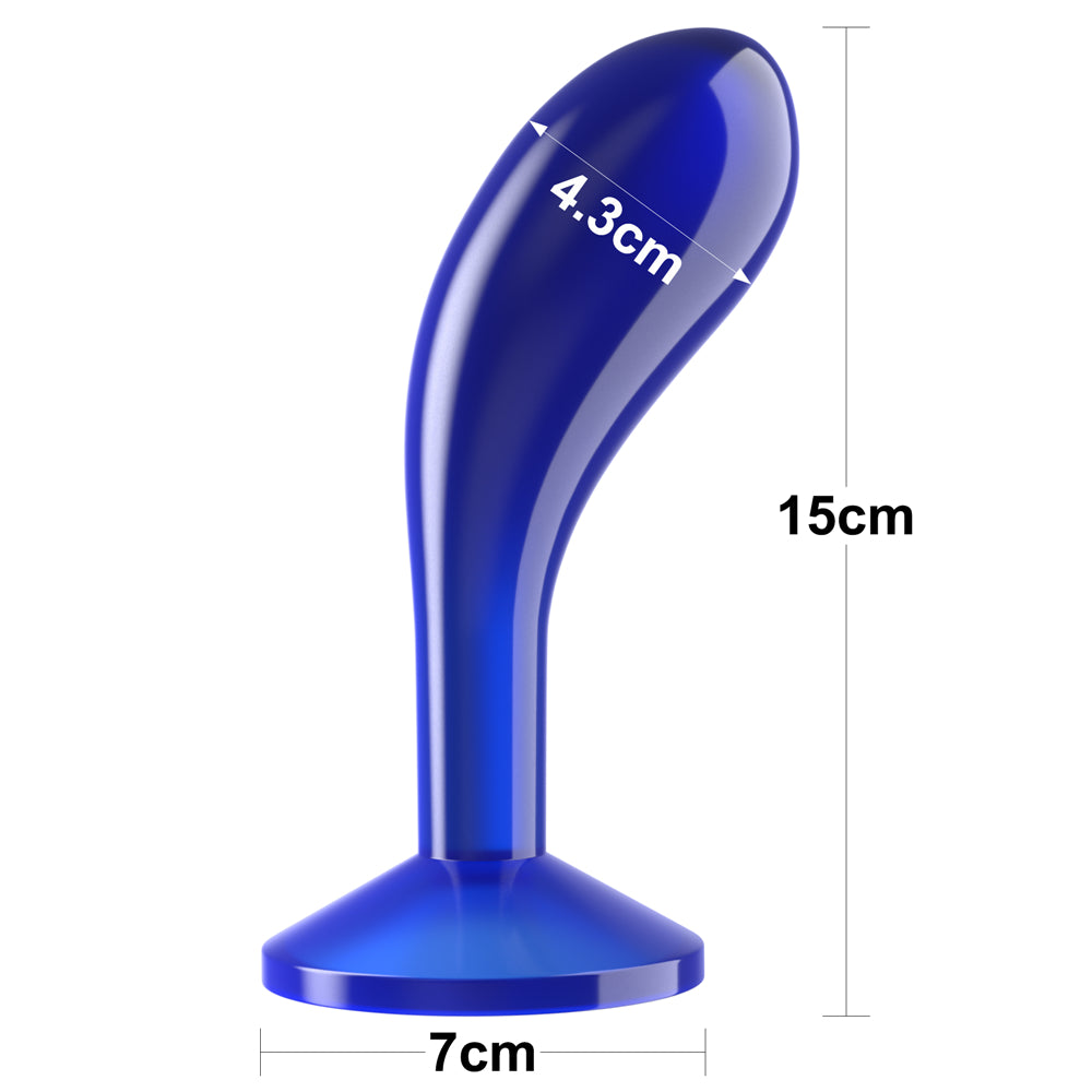Lovetoy Flawless Clear Prostate Plug 6.0'' Blue Silikon Anal Plug LV310319
