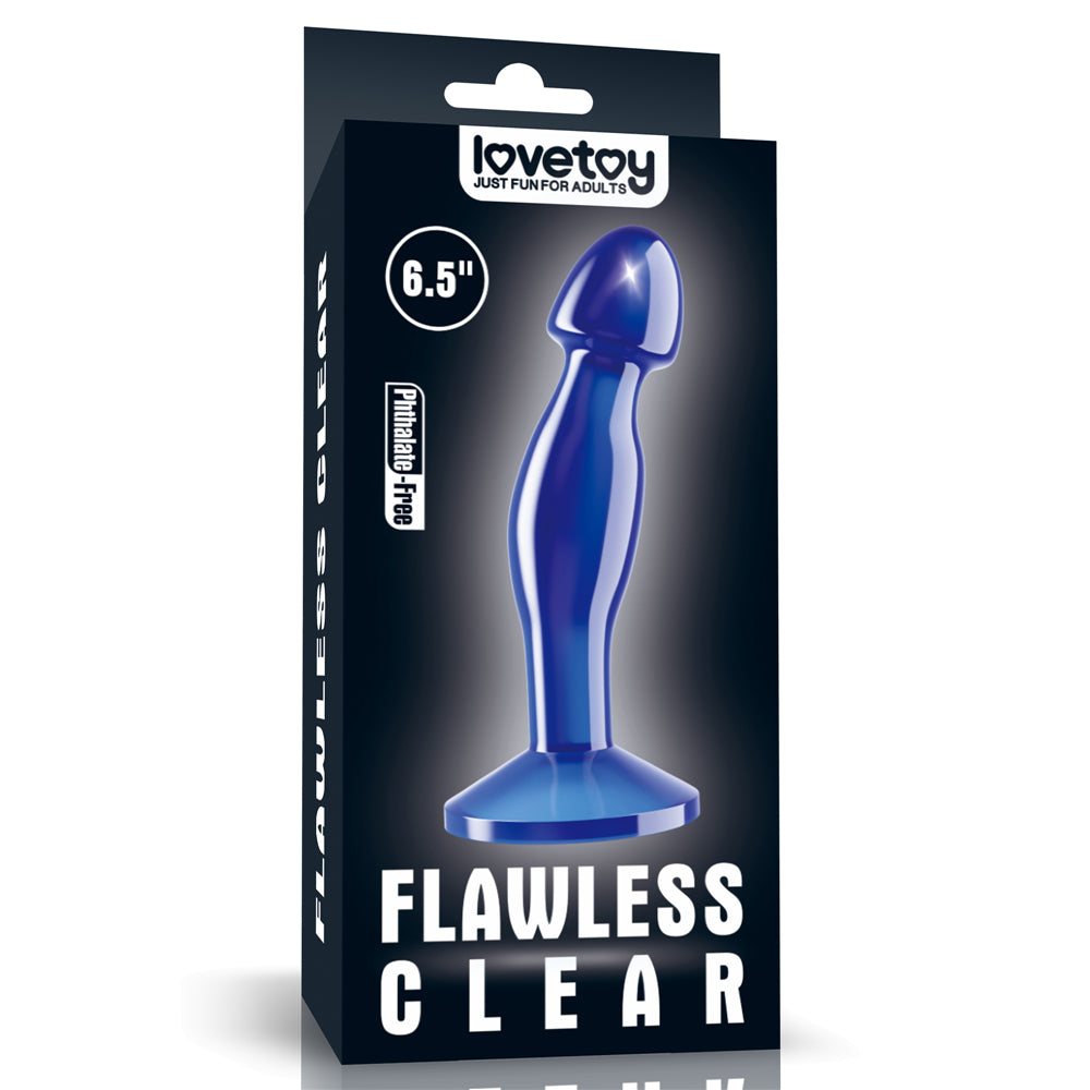 Lovetoy Flawless Clear Prostate Plug 6.5'' Blue Anal Plug LV310320