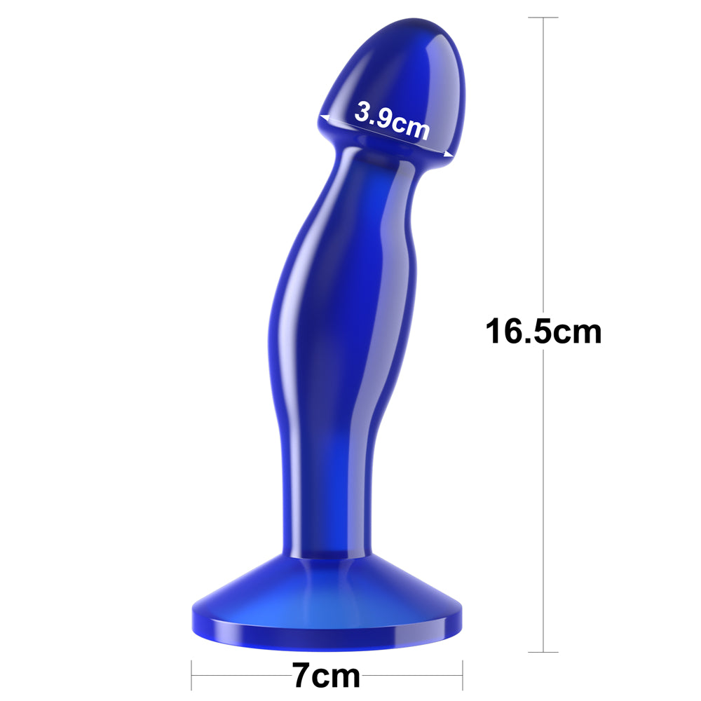 Lovetoy Flawless Clear Prostate Plug 6.5'' Blue Anal Plug LV310320