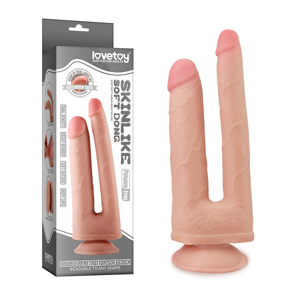 Lovetoy Sliding Skin Hareketli Deri Özellikli Çift Taraflı Realistik Penis LV313001