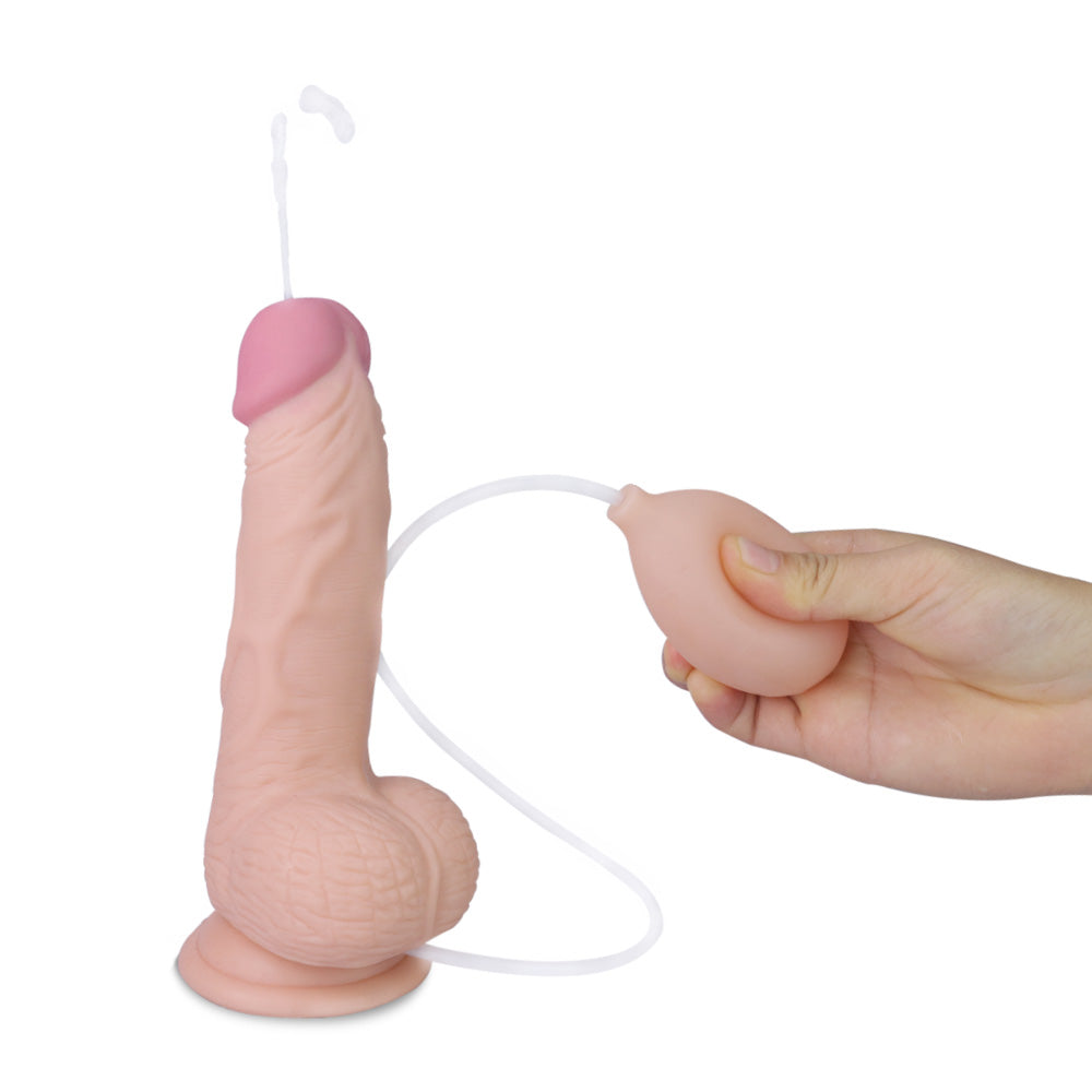 Lovetoy Soft Ejaculation Cock With Ball Dildo Boşalabilir Penis 20 cm LV316002