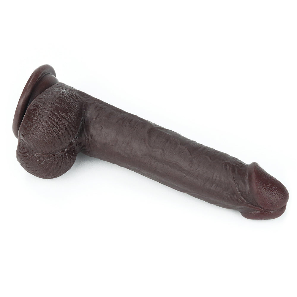 Lovetoy Sliding-Skin Dual Layered Black Dildo Deri Penetrasyon 23 cm Realistik Penis LV317013