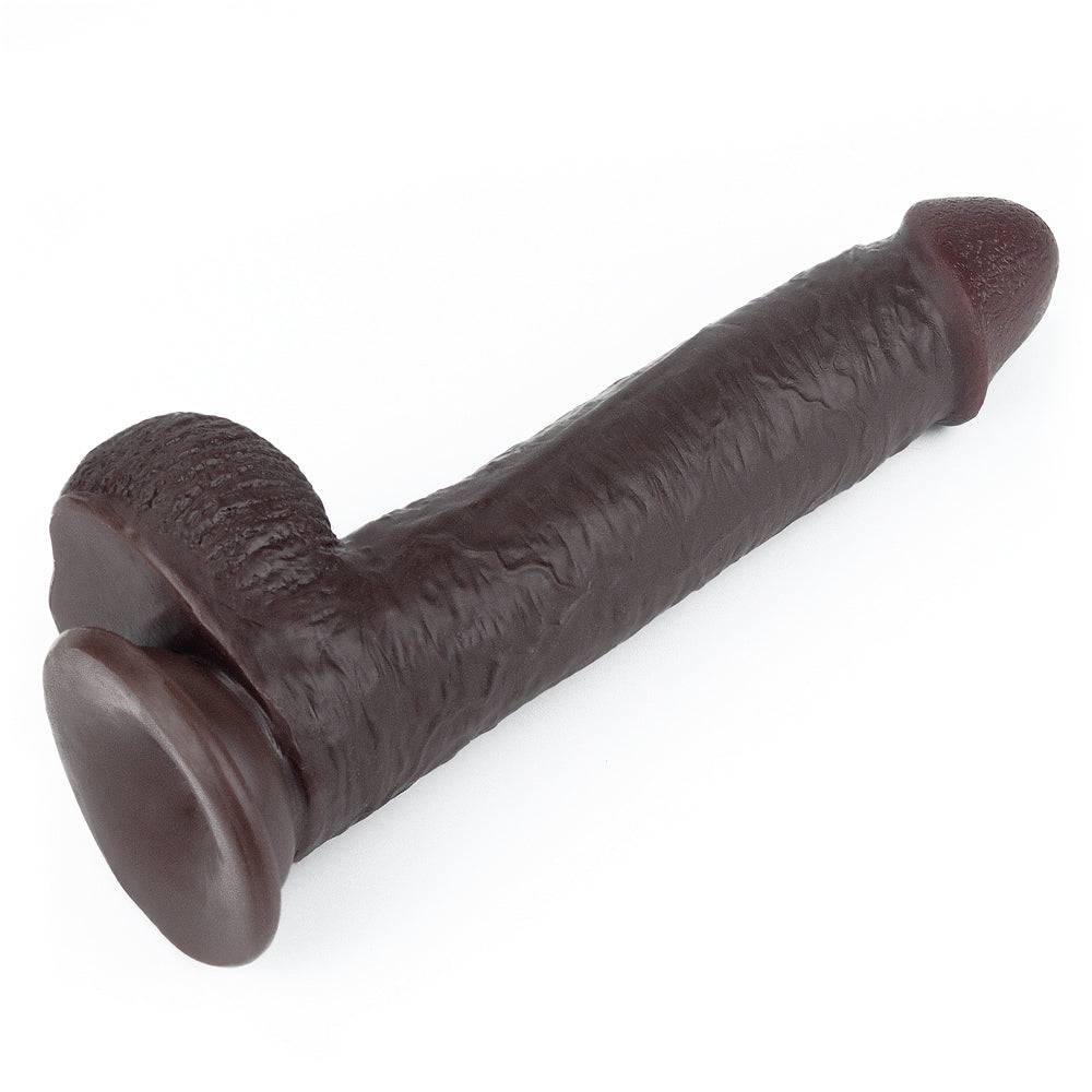 Lovetoy Sliding-Skin Dual Layered Black Dildo Deri Penetrasyon 23 cm Realistik Penis LV317013