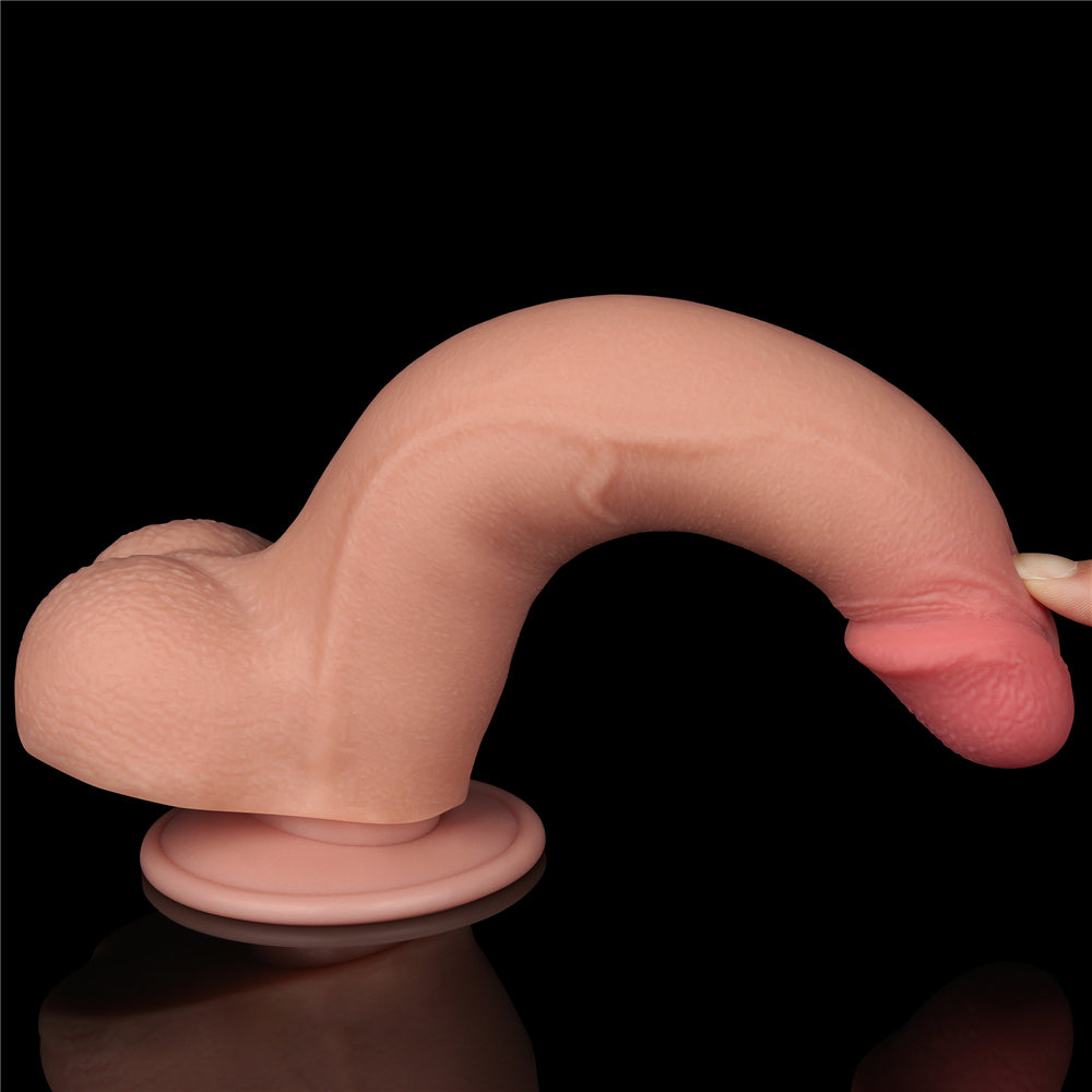 Lovetoy Sliding Skin Dual Layer Dong Flesh 22 Cm Realistik Penis LV317208