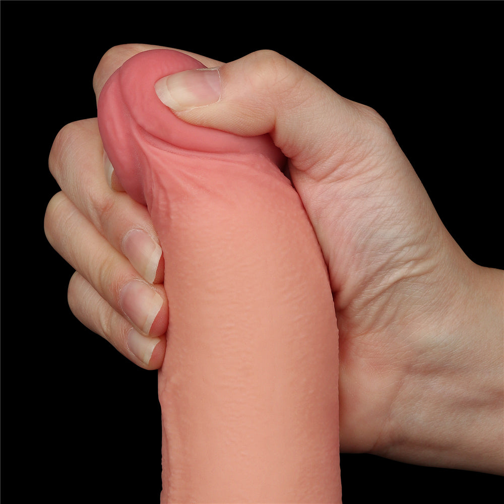 Lovetoy Sliding Skin Dual Layer Dong Flesh 22 Cm Realistik Penis LV317208