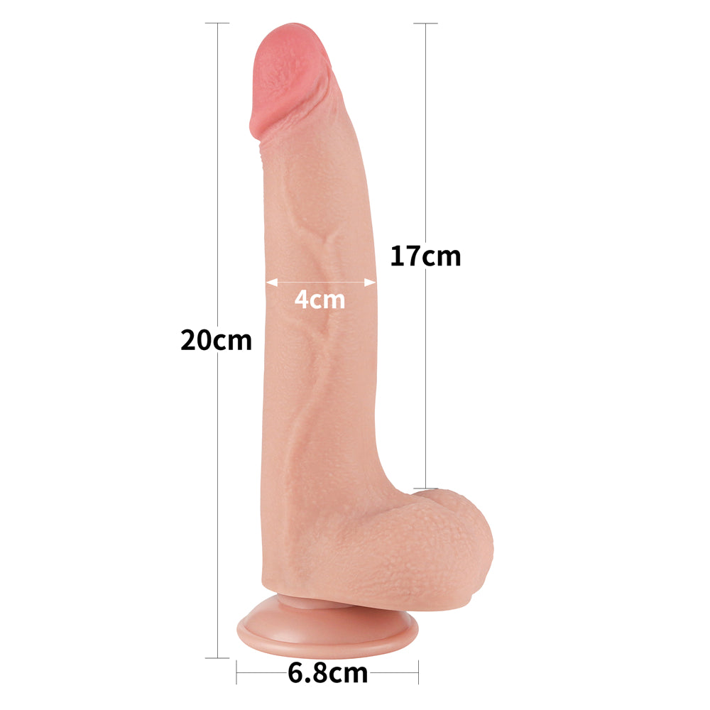 Lovetoy Sliding Skin Dual Layer Dong Flesh 22 Cm Realistik Penis LV317208