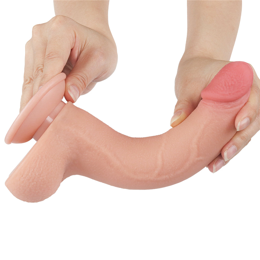 Lovetoy Sliding Skin Dual Layer Dong Flesh 22 Cm Realistik Penis LV317208