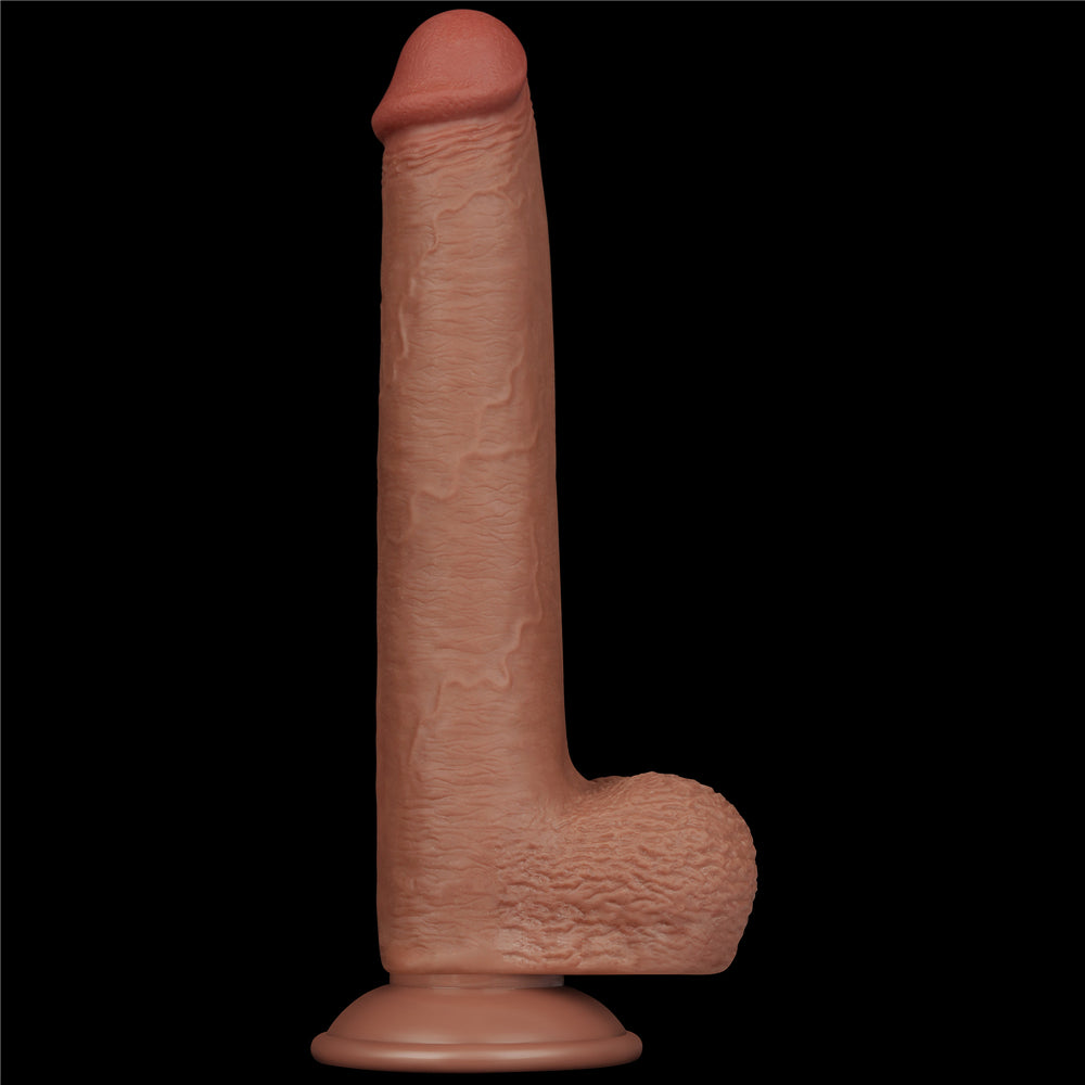 Lovetoy Sliding Skin Dual Layer Dong Brown 23 Cm Realistik Penis LV317310