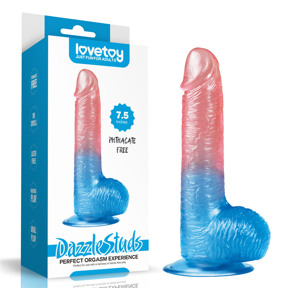 Lovetoy Dazzle Studs Jel Dildo 19 cm Realistik Penis LV318011