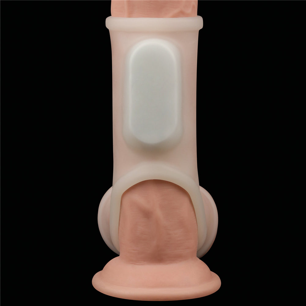 Lovetoy Vibrating Silk Knights Ring with Scrotum Sleeve Penis Kılıfı LV343115