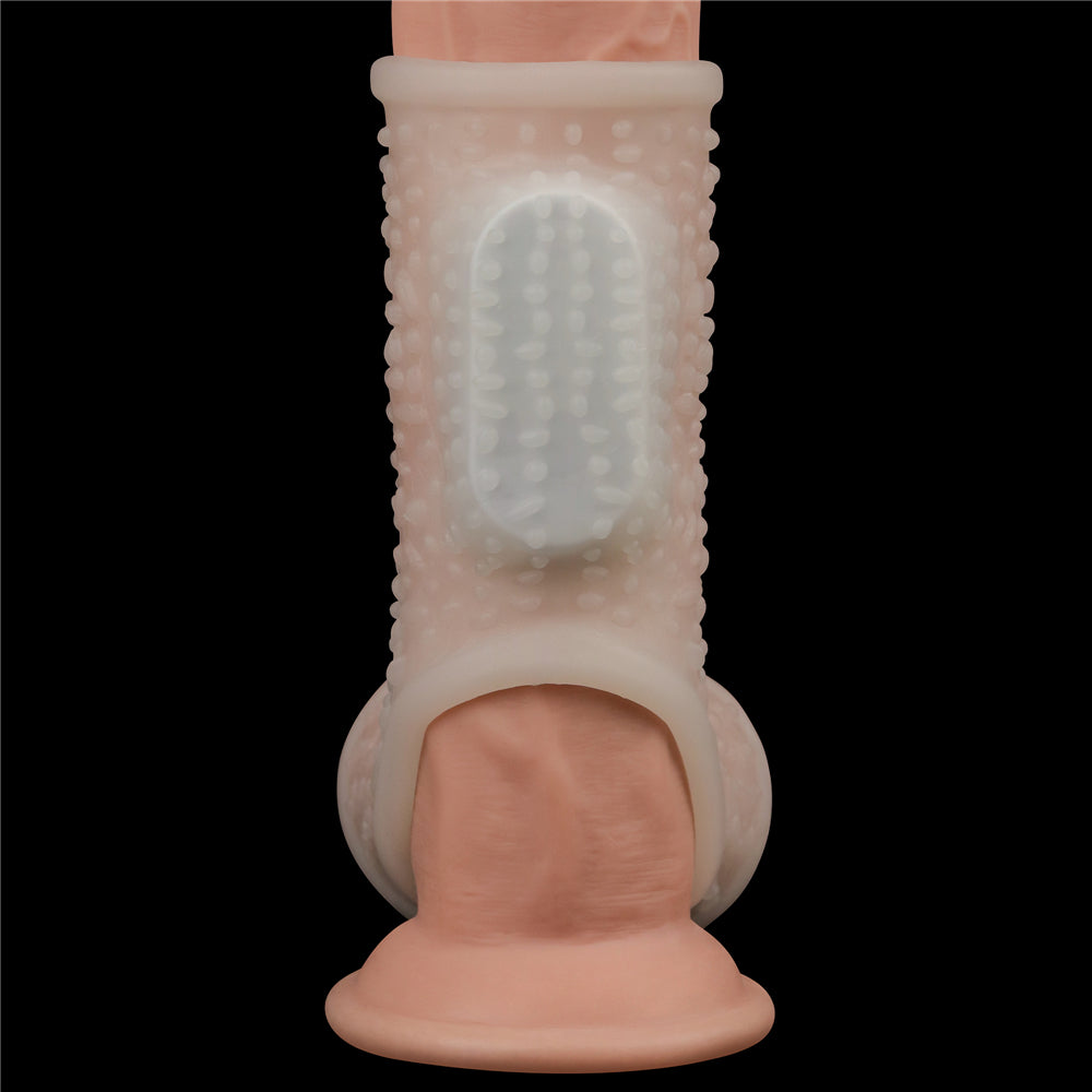 Lovetoy Vibrating Drip Knights Ring with Scrotum Sleeve Penis Kılıfı LV343116