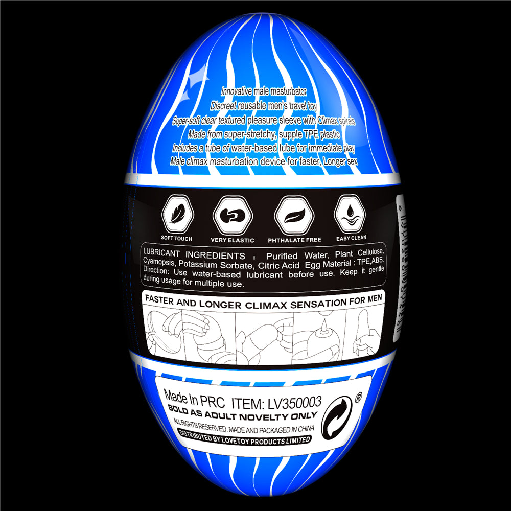 Lovetoy Giant Tenga Egg Grind Ripples Edition Masturbatör LV350003