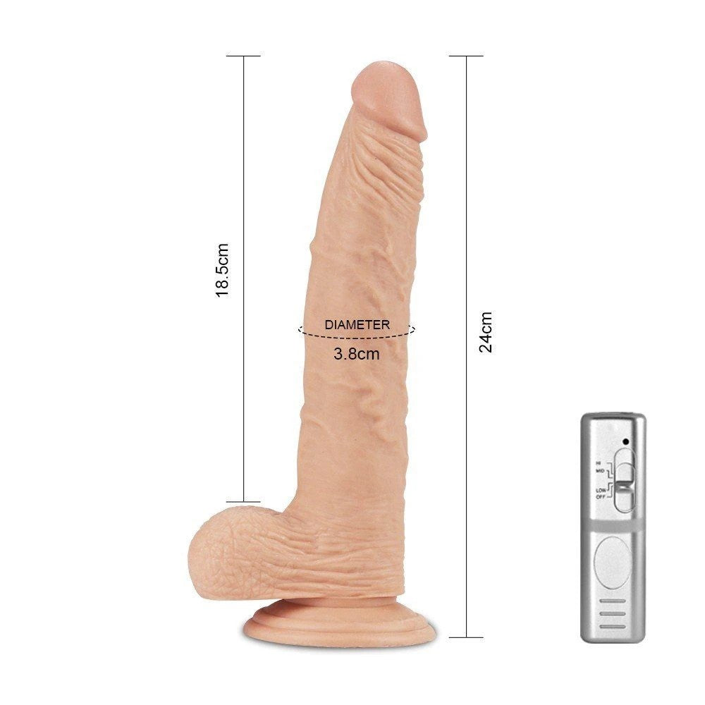 Lovetoy Real Extreme Vibrating Dildo 24 cm Realistik Vibratör LV350042-1