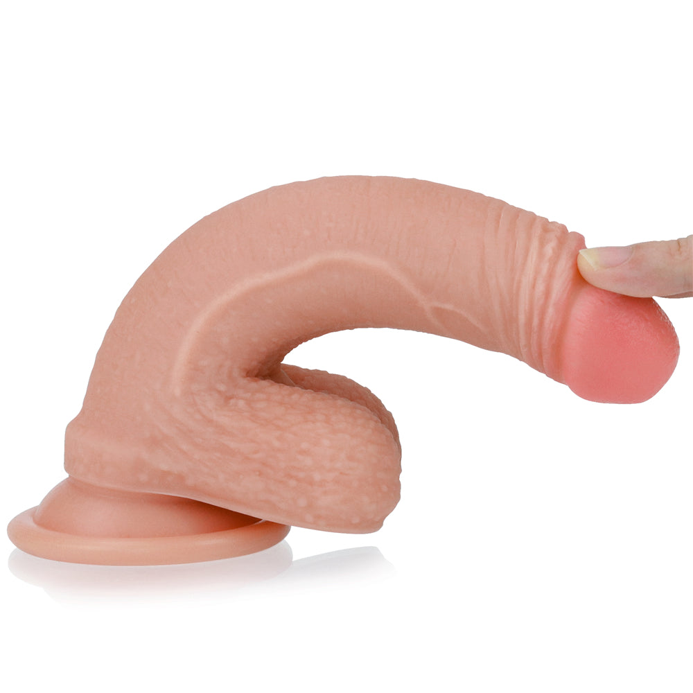Lovetoy Dual Layered Platinum Silicone Borwn Dildo 18 cm Realistik Penis LV4001