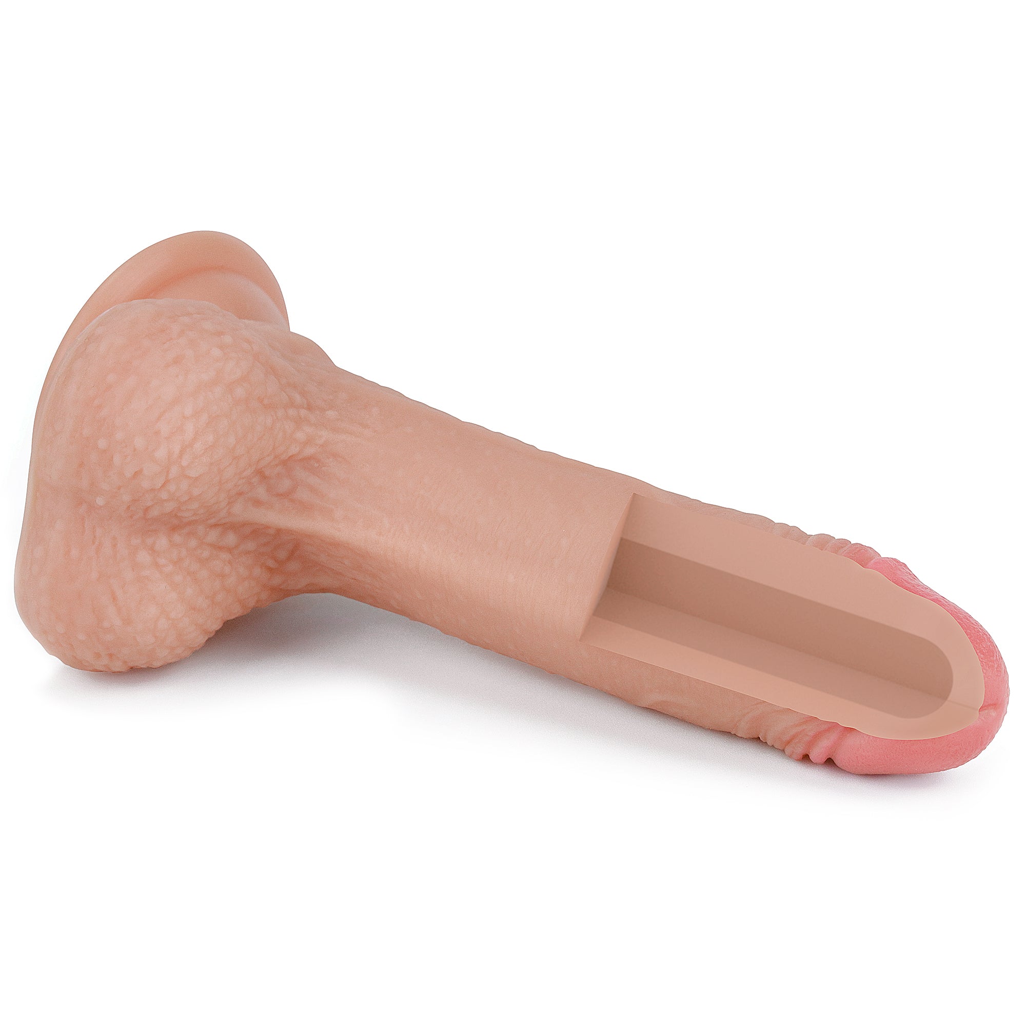 Lovetoy Dual Layered Platinum Silicone Borwn Dildo 18 cm Realistik Penis LV4001