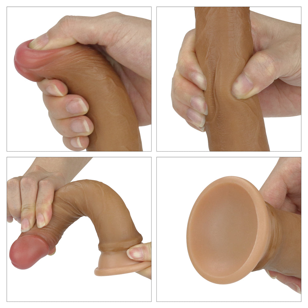 Lovetoy Dual Layered Platinum Silicone 18.5 Cm Realistik Dildo LV4002B