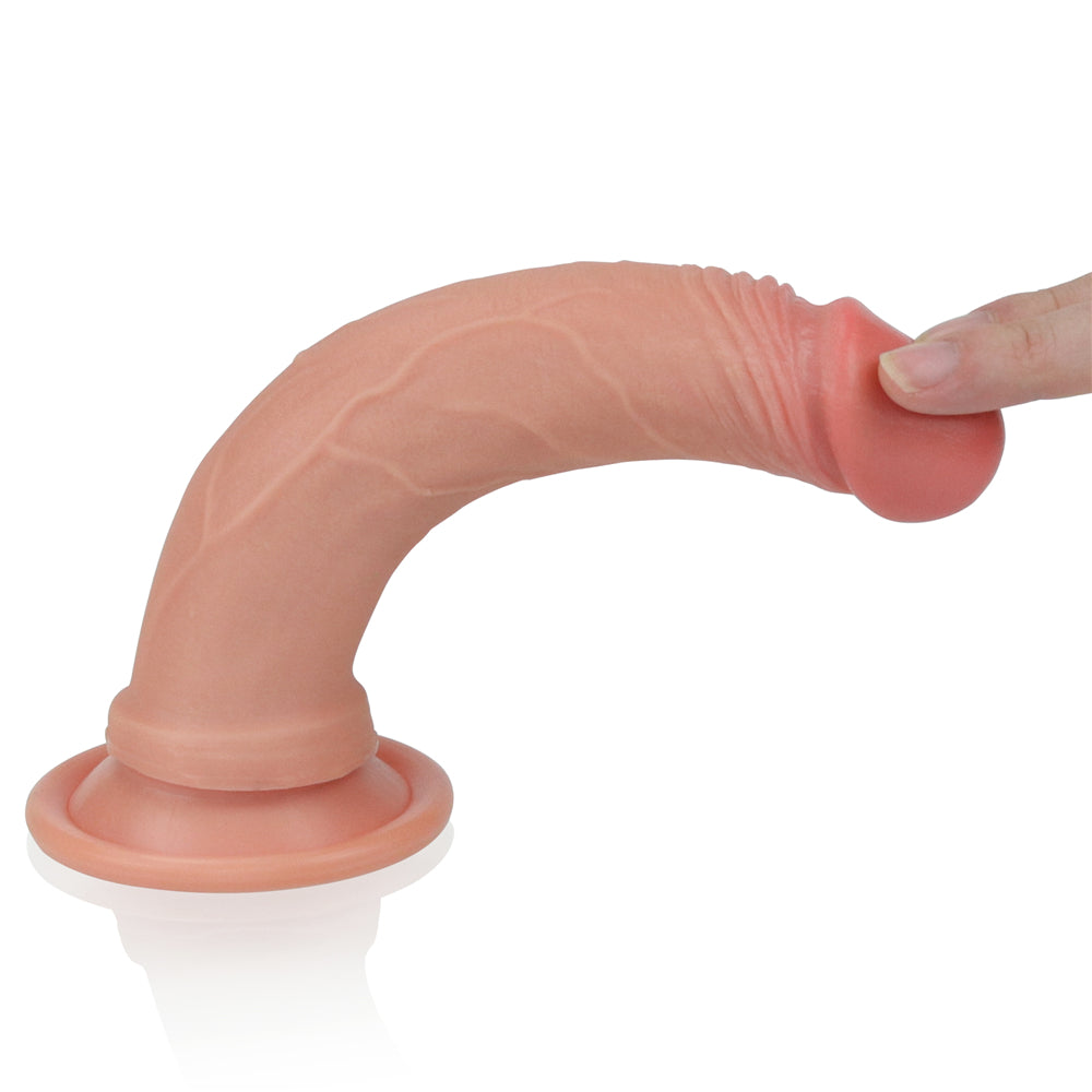Lovetoy Dual Layered Platinum Silicone 18.5 Cm Realistik Dildo LV4002