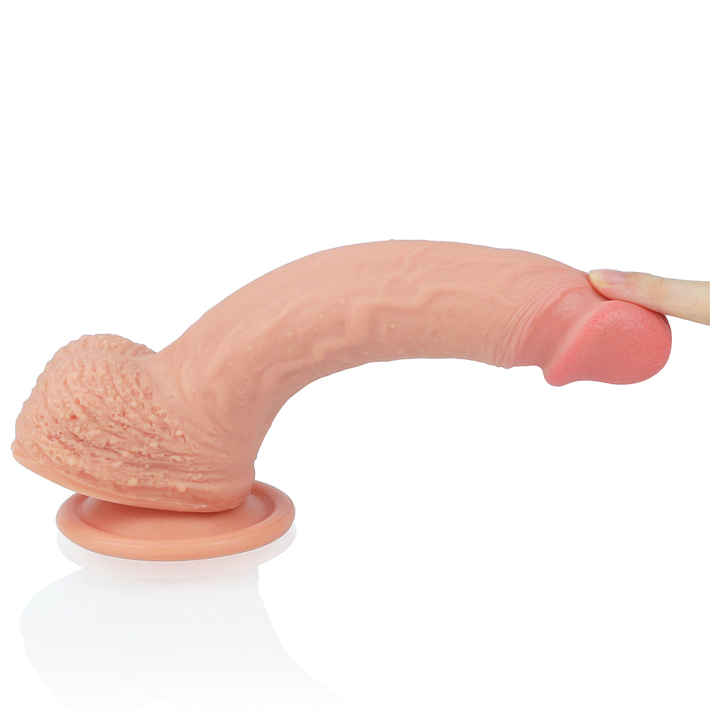 Lovetoy Dual Layered Platinum Silicone Dildo 21.5 cm Realistik Penis LV4003F