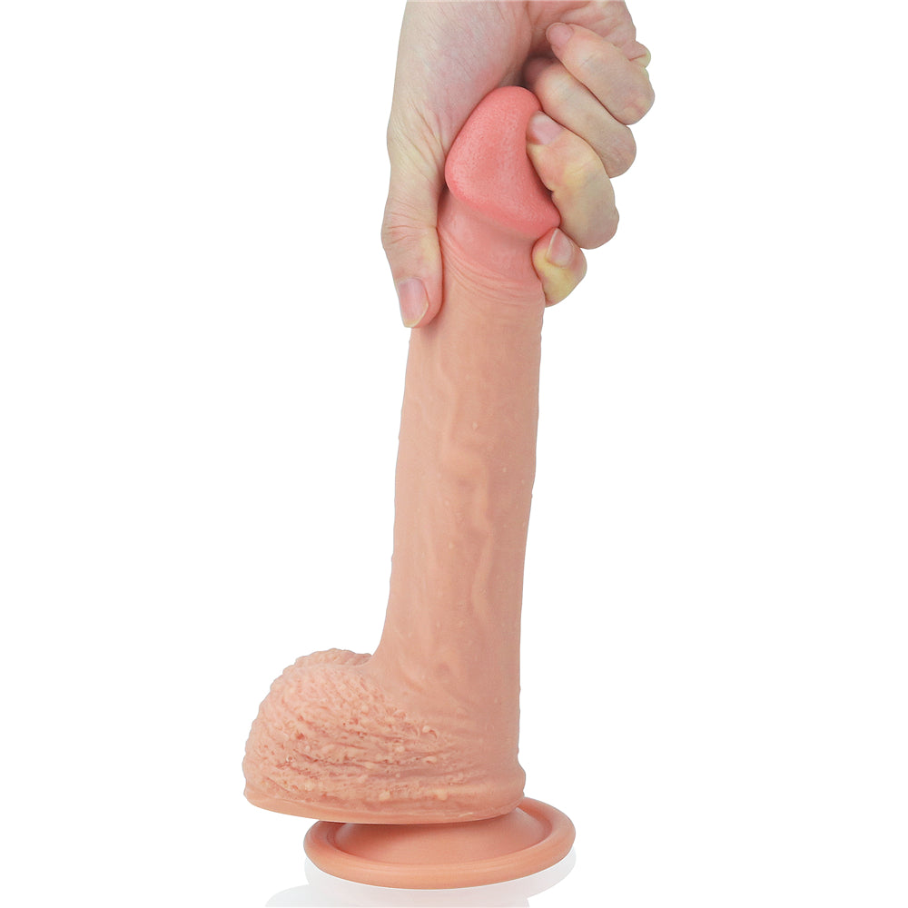 Lovetoy Dual Layered Platinum Silicone Dildo 21.5 cm Realistik Penis LV4003F