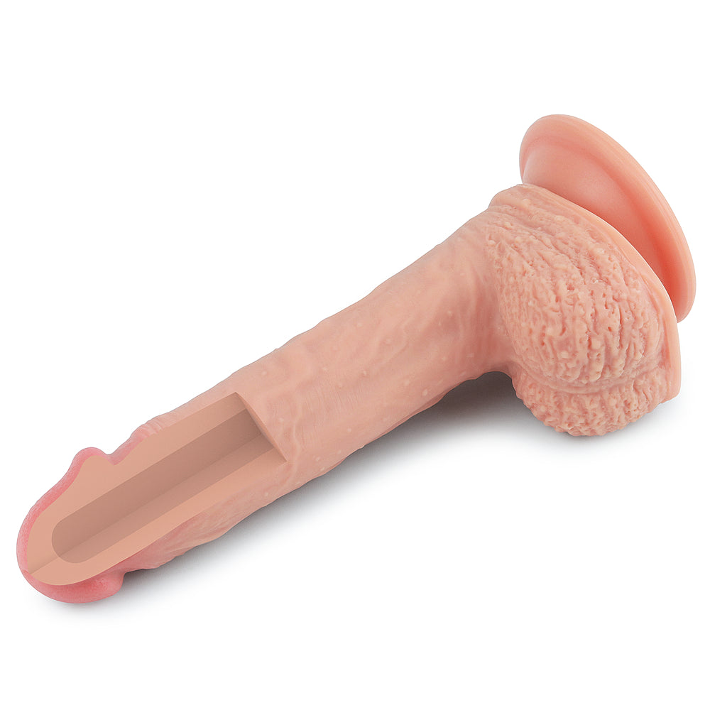 Lovetoy Dual Layered Platinum Silicone Dildo 21.5 cm Realistik Penis LV4003F