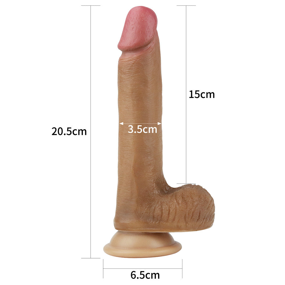 Lovetoy Dual Layered Silicone Dildo 20 cm Realistik Penis LV4005B