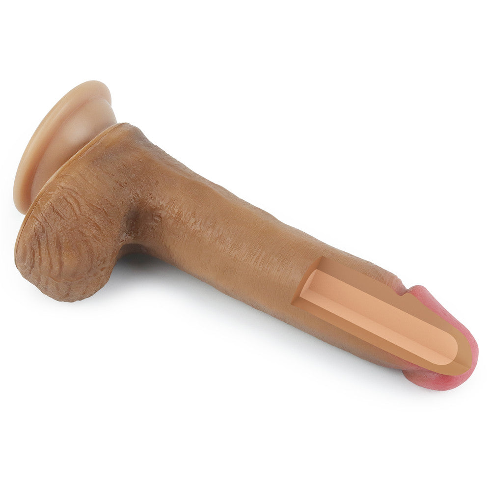 Lovetoy Dual Layered Silicone Dildo 20 cm Realistik Penis LV4005B