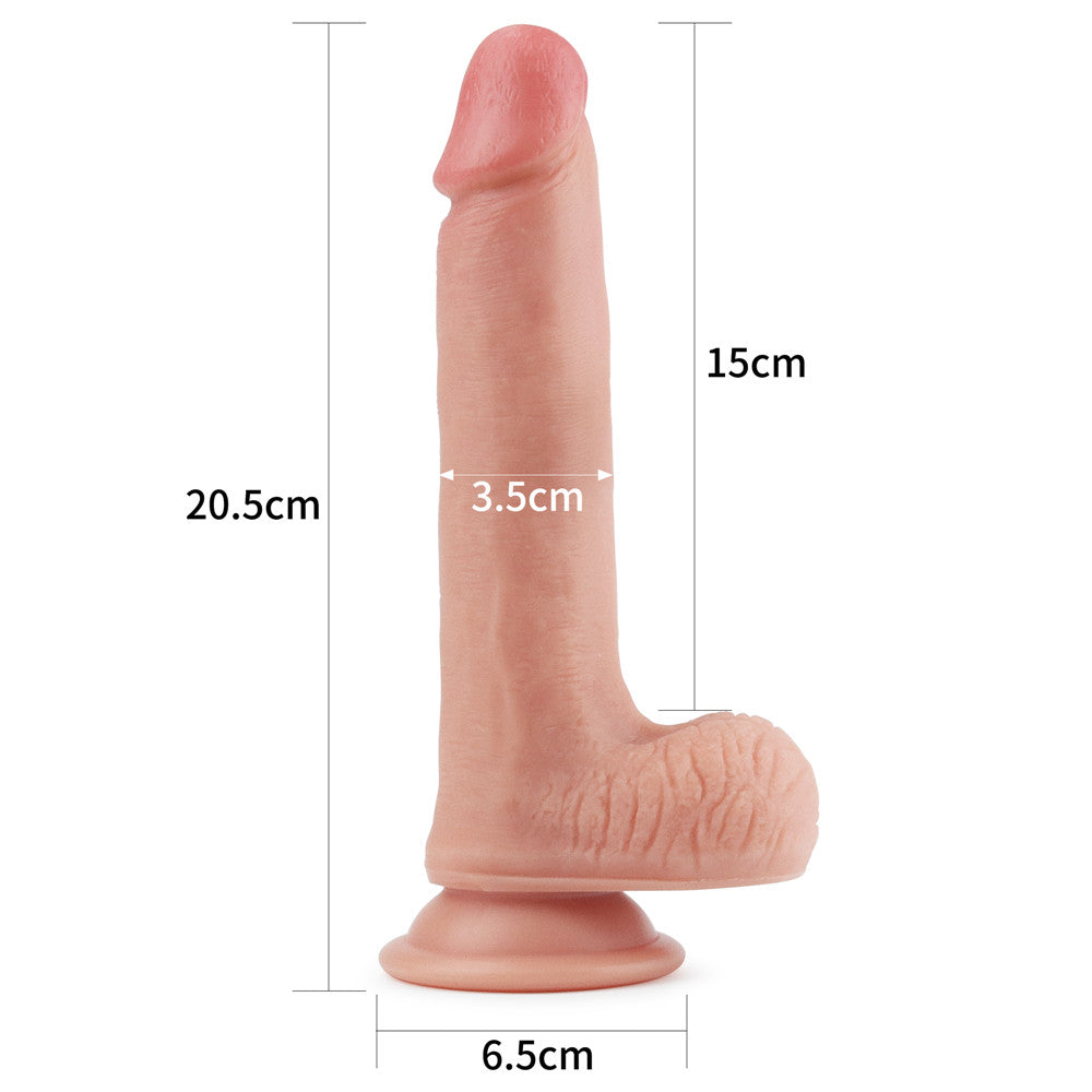 Lovetoy Dual Layered Silicone Dildo 20 cm Realistik Penis LV4005