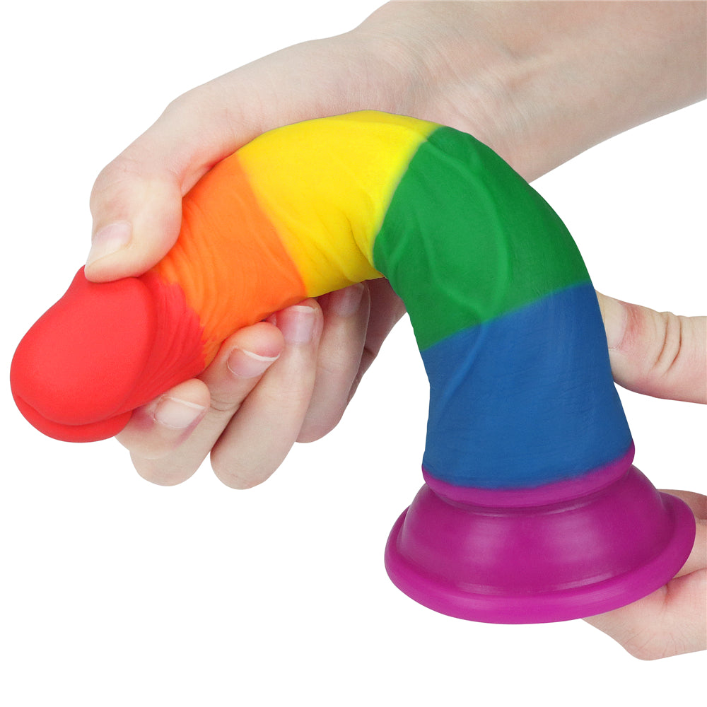 Lovetoy Prider Dildo 18.5 cm Renkli Soft Doku Realistik Penis LV410025