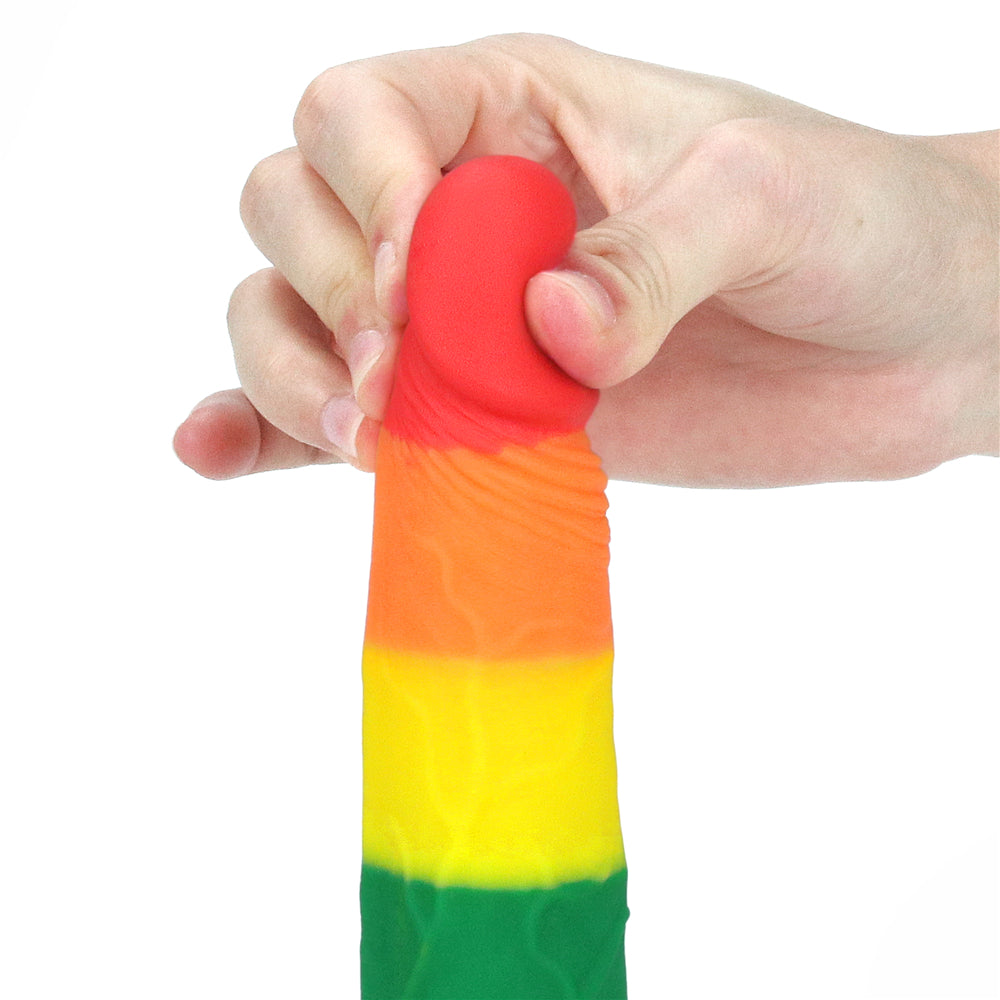 Lovetoy Prider Dildo 18.5 cm Renkli Soft Doku Realistik Penis LV410025
