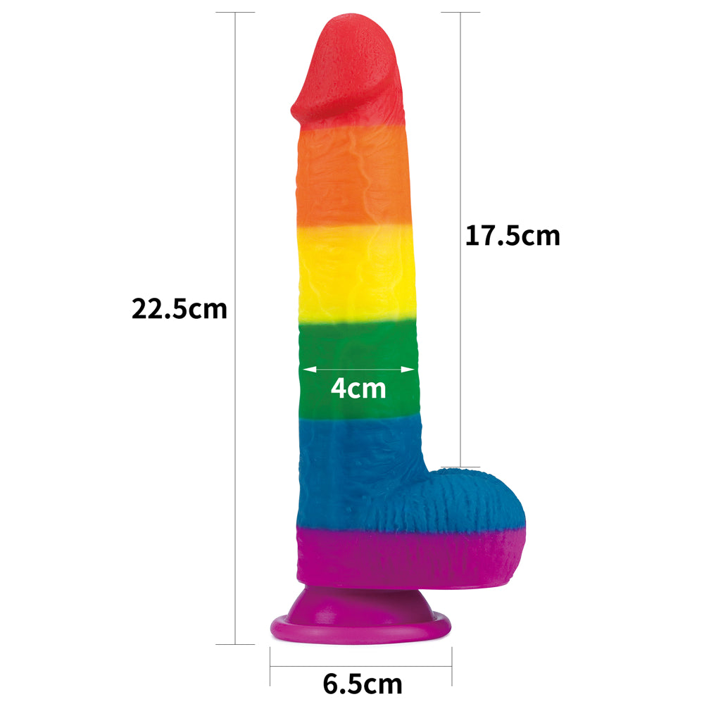 Lovetoy Prider Dildo 23 cm Renkli Soft Doku Realistik Penis LV410028