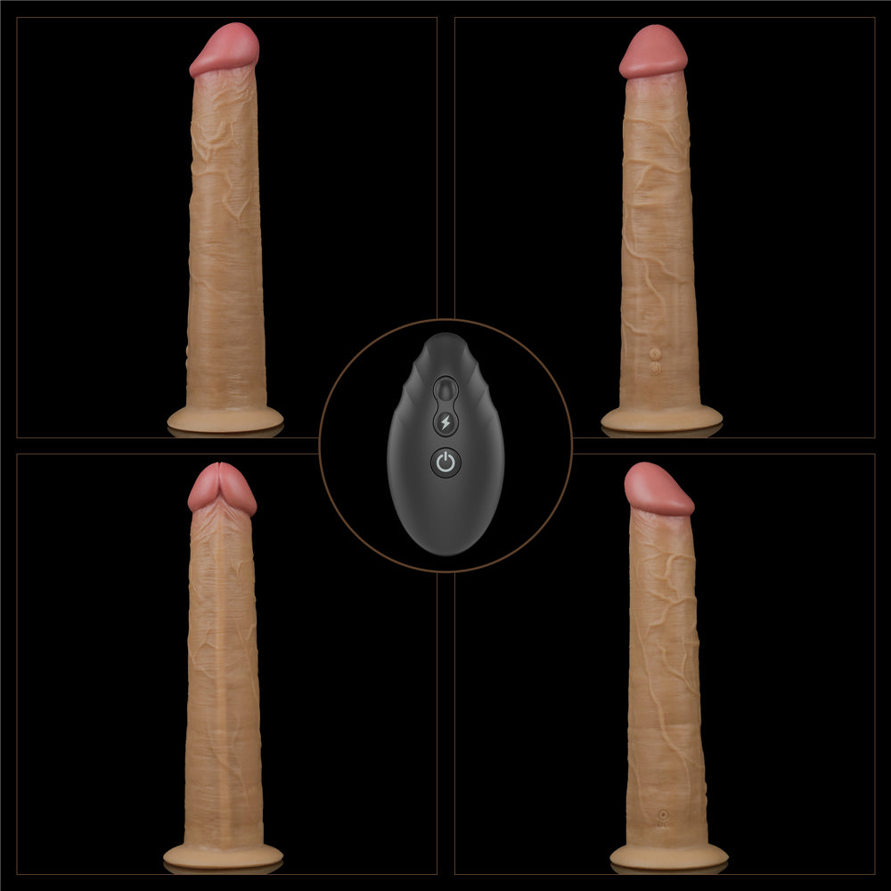Lovetoy Dual Layered Silicone Cock 25 cm Uzaktan Kumandalı Titreşimli Realistik Penis LV410212
