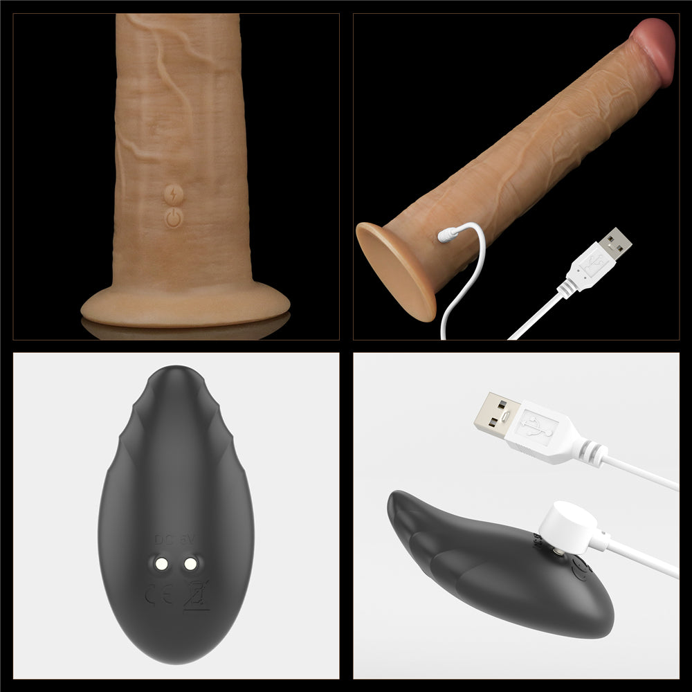 Lovetoy Dual Layered Silicone Cock 25 cm Uzaktan Kumandalı Titreşimli Realistik Penis LV410212