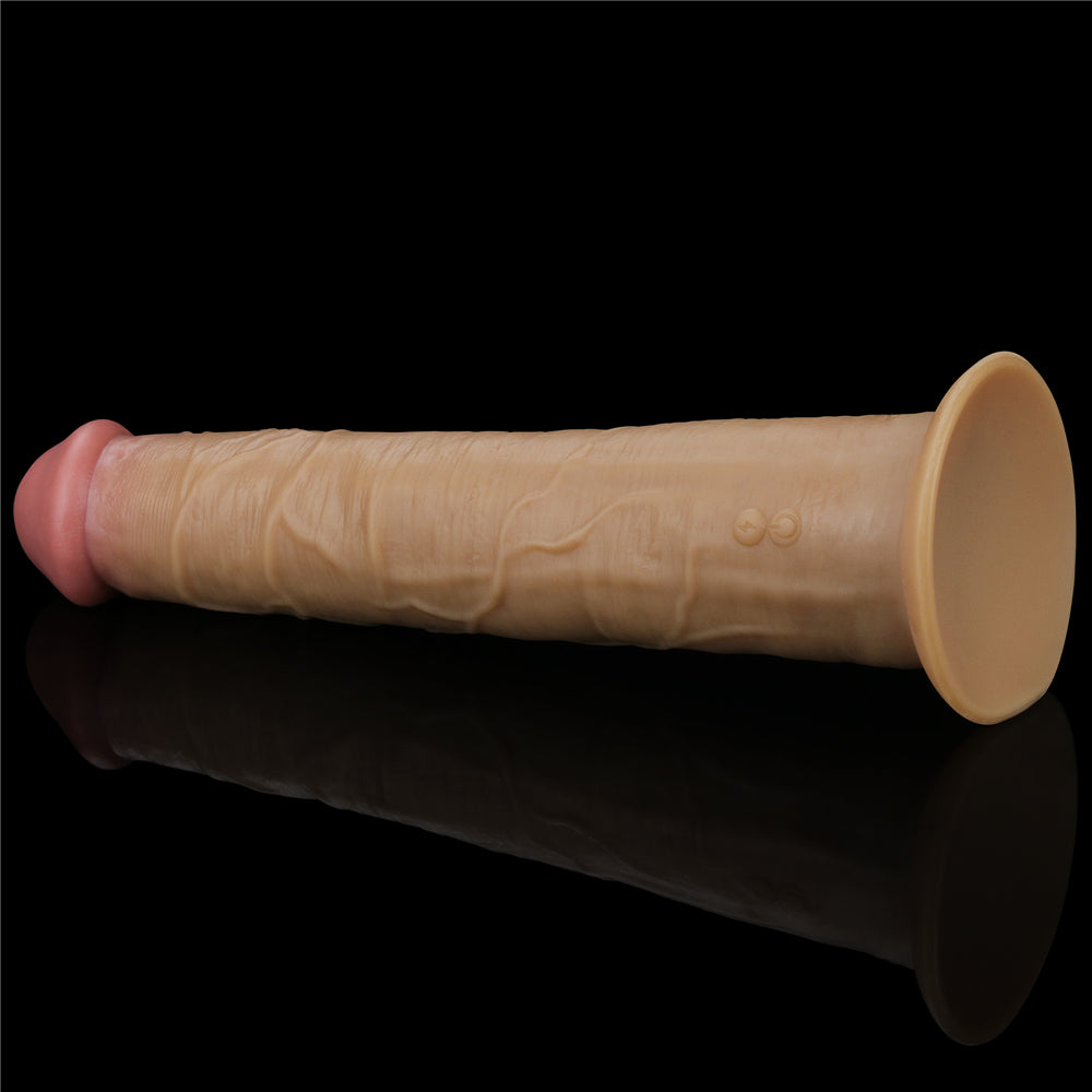 Lovetoy Dual Layered Silicone Cock 25 cm Uzaktan Kumandalı Titreşimli Realistik Penis LV410212