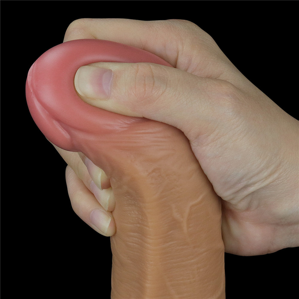 Lovetoy Dual Layered Silicone Cock 25 cm Uzaktan Kumandalı Titreşimli Realistik Penis LV410212