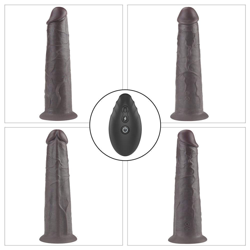 Lovetoy Dual Layered Silicone Rotator Black 20 Cm Hareketli Realistik Penis LV410220
